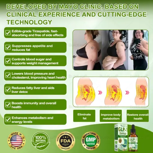 𝐁𝐮𝐢𝐥𝐝𝐋𝐞𝐚𝐟® 𝐓𝐢𝐫𝐳𝐞𝐩𝐚𝐭𝐢𝐝𝐞 𝐆𝐋𝐏-𝟏 𝐌𝐨𝐫𝐢𝐧𝐠𝐚 𝐒𝐥𝐢𝐦𝐦𝐢𝐧𝐠 & 𝐇𝐞𝐚𝐥𝐭𝐡 𝐁𝐨𝐨𝐬𝐭 𝐃𝐫𝐨𝐩𝐬