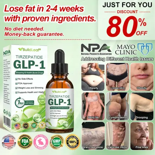 𝐁𝐮𝐢𝐥𝐝𝐋𝐞𝐚𝐟® 𝐆𝐋𝐏-𝟏 𝐓𝐈𝐑𝐙𝐄𝐏𝐀𝐓𝐈𝐃𝐄 𝐒𝐥𝐢𝐦𝐦𝐢𝐧𝐠 & 𝐇𝐞𝐚𝐥𝐭𝐡 𝐁𝐨𝐨𝐬𝐭 𝐃𝐫𝐨𝐩𝐬