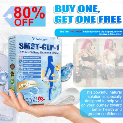 𝐵uil𝗱𝐿ea𝐟® 𝑮𝐋𝑃-1 Slim & Firm 𝑁ano 𝑀icroneedle 𝑃atch