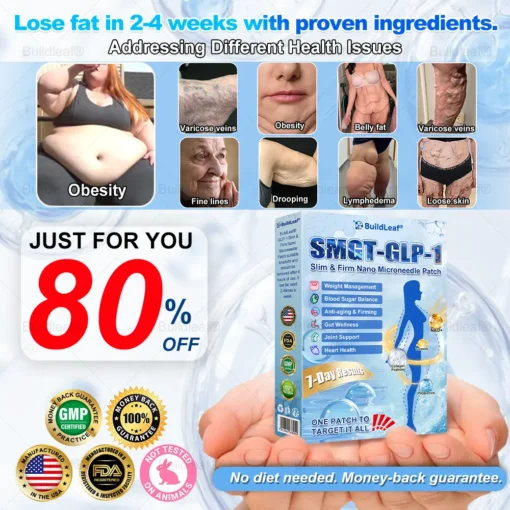 𝐵uil𝗱𝐿ea𝐟® 𝑮𝐋𝑃-1 Slim & Firm 𝑁ano 𝑀icroneedle 𝑃atch