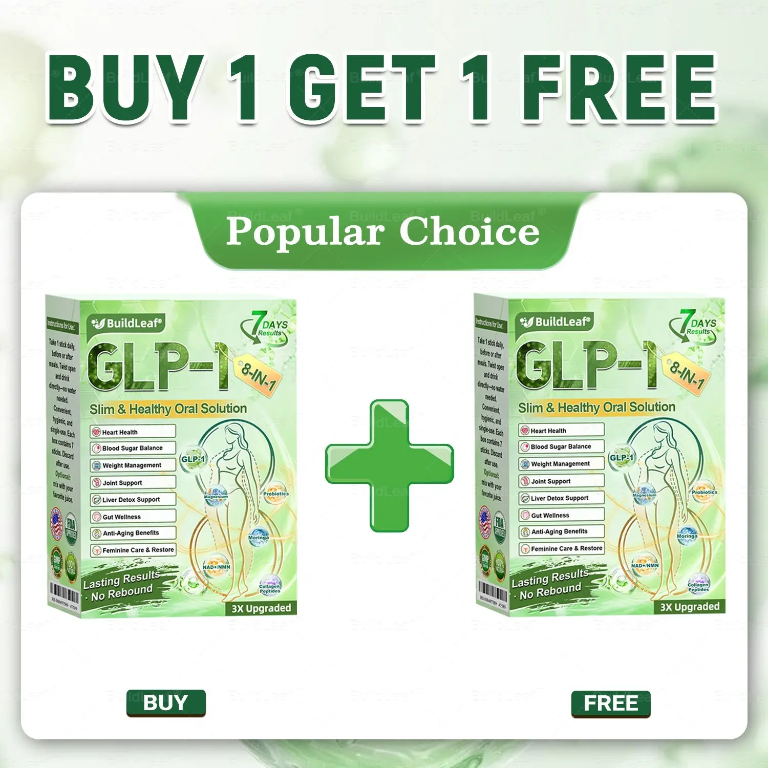 BuildLeaf® GLP–1 EIGHT IN–ONE Health Solution Oral Liquid