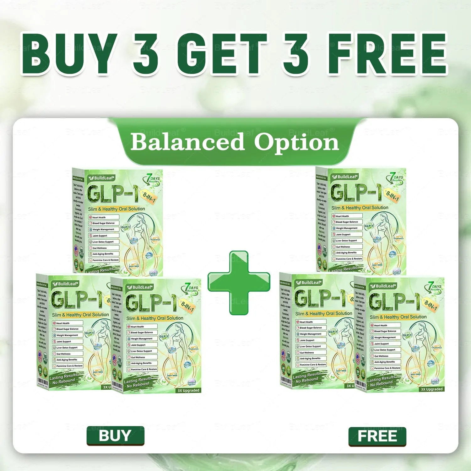 BuildLeaf® GLP–1 EIGHT IN–ONE Health Solution Oral Liquid
