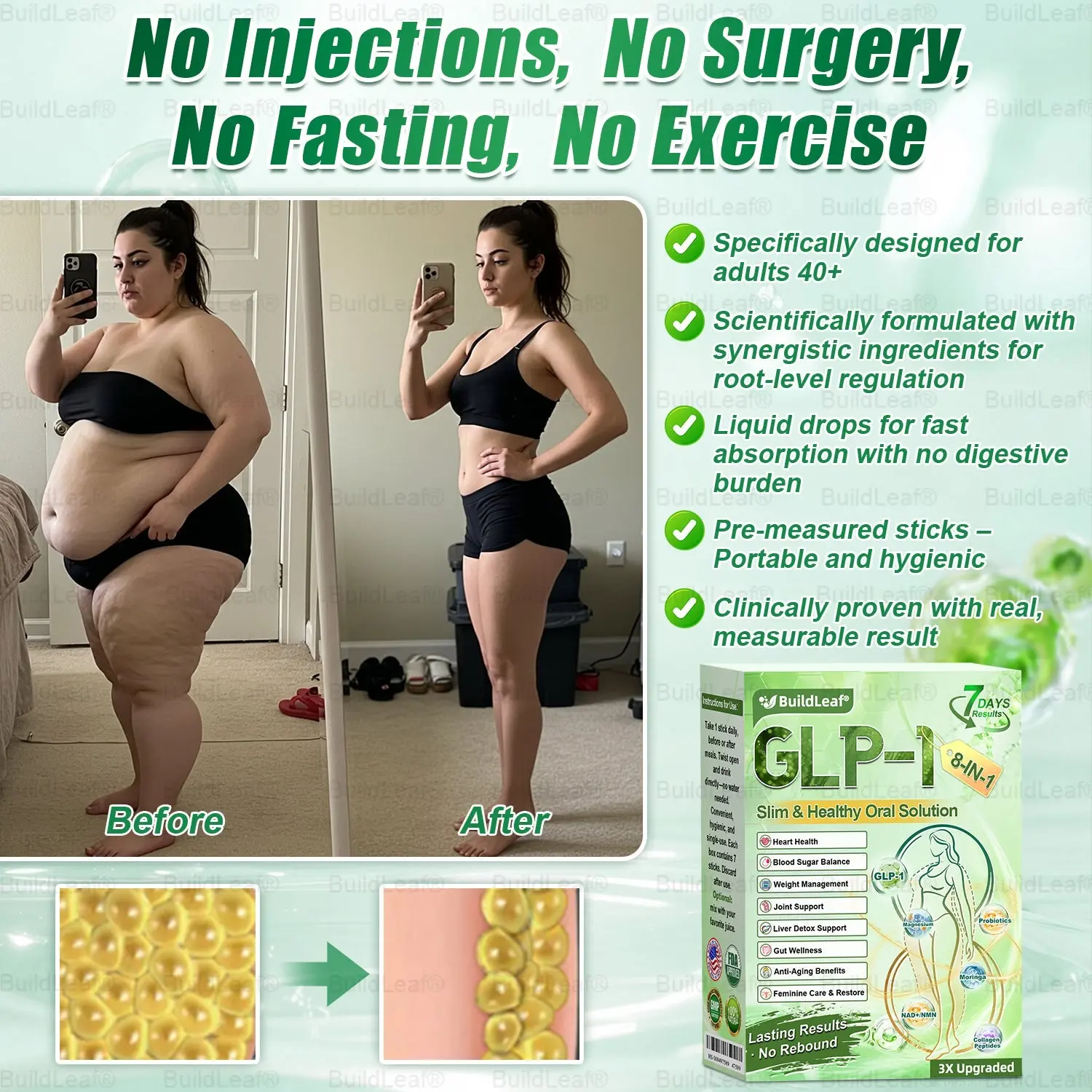 BuildLeaf® GLP–1 EIGHT IN–ONE Health Solution Oral Liquid